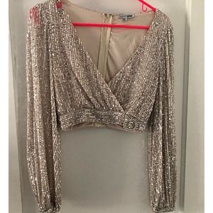 SEQUIN CROP TOP